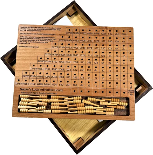 Vista 2 de Napiers Local Arithmetic Board - A Unique Mathematical Tool for Quick Calculation - Montessori Teaching Aid