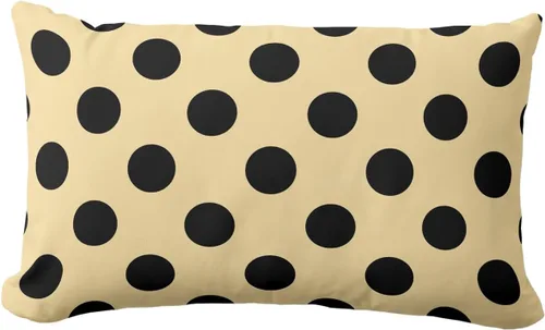 Vista 32 de Fundas de almohada de lunares negros sobre beige de 16 x 16 pulgadas, fundas de almohada decorativas rústicas y cuadradas para decoración del sofá