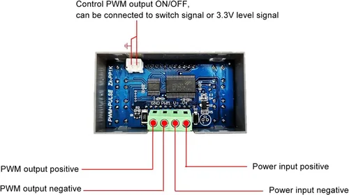 Vista 6 de Generador de señal PWM 1Hz-150kHz, módulo de modulación de ancho de pulso de 3.3V-30V para control de velocidad del motor y ajuste de brillo LED