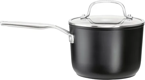 Vista 12 de KitchenAid - Juego de ollas y sartenes antiadherentes de inducción con anodizado duro, 10 piezas, color negro mate Juego de utensilios de cocina