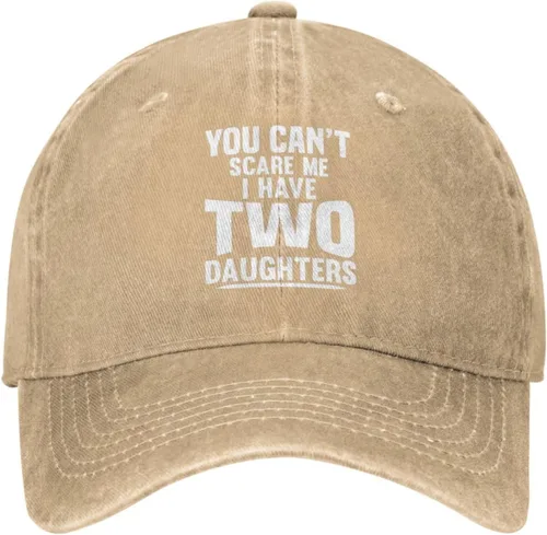Vista 12 de You Can't Scare Me I Have Two Daughters Hat for Women Dad Hats Cute Hat