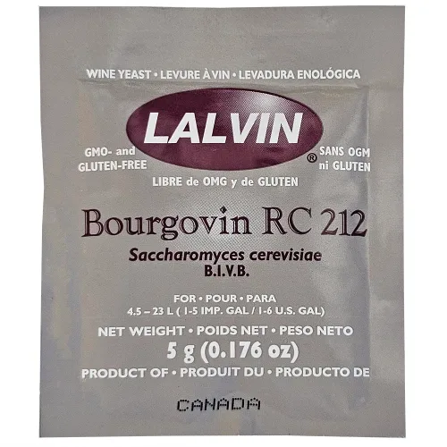 Vista 8 de Lalvin Bourgovin RC 212 Saccharomyces Cerevisiae 5 G. Bolsa