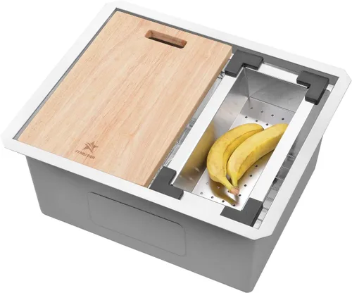 Vista 3 de STARSTAR Madera dura, tabla de cortar de madera de goma resistente, tabla de cortar de madera para cocina (9.7/8-16.7/8)