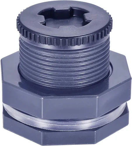 Vista 5 de Montaje de mamparo de PVC hembra de 1 pulgada con tapón de junta de sello de silicona Conector de tanque de agua para barriles de lluvia de sierra