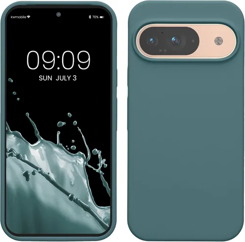 Vista 333 de kwmobile Funda Compatible con Google Pixel 6 Pro - Funda de Teléfono de Silicona TPU con Acabado Suave - Azul Caribe