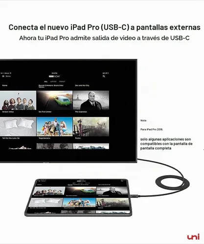 Vista 9 de uni - Cable USB C a HDMI de 3 pies 4K a 60 Hz, MacBook Pro tipo C a TV HDMI USB tipo C a HDMI, cable trenzado, Thunderbolt 3/4, MacBook Air