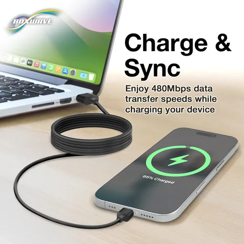Vista 3 de BoxWave Cable compatible con GameSir X2 (versión Bluetooth) - DirectSync - USB 3.0 A a USB 3.1 tipo C, cable USB C de carga y sincronización - 6