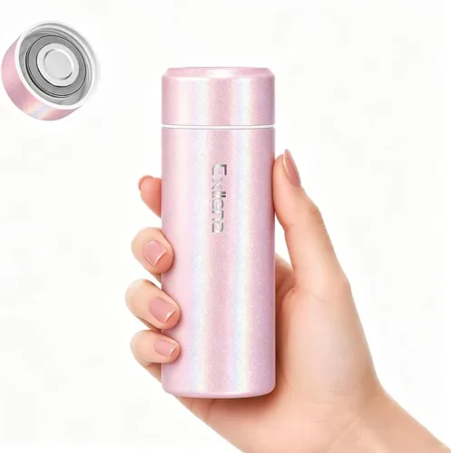 Vista 14 de 【Mejorado】Exllena Botella de Agua Aislada Pequeña 8 oz/250ml – Mini Botella de Agua Aislada para Bebidas Calientes y Frías, Botella de Agua Pequeña