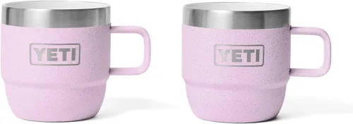 Vista 18 de YETI Rambler - Taza apilable de 6 oz, de acero inoxidable, aislada al vacío para espresso/café, paquete de 2 Verde mar