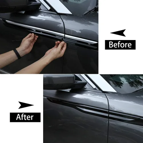 Vista 3 de 4 unids Piano negro lado Fender cubierta Trim ABS plástico para Land Rover Range Rover Velar 2017 2018 accesorios de coche