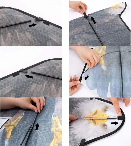 Vista 4 de Cometa Jekosen gigante, de águila calva, 70 pulgadas, cuerda de una sola línea, fácil de volar, para viajes en la playa, parque, familia