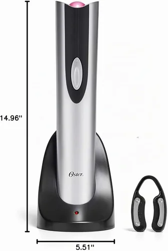 Vista 8 de Abridor eléctrico para botellas de vino de Oster, Plateado