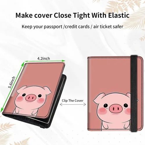 Vista 2 de Combo de portatarjetas de pasaporte y vacunación, soporte para pasaporte con ranura para tarjeta de vacunación CDC, cartera con bloqueo RFID