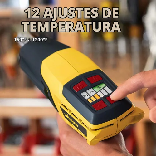 Vista 2 de Wagner Spraytech 0503063 FURNO 500 Pistola de calor de temperatura variable, 2 boquillas y 12 ajustes de temperatura que van de 150 °F a 1200 °F