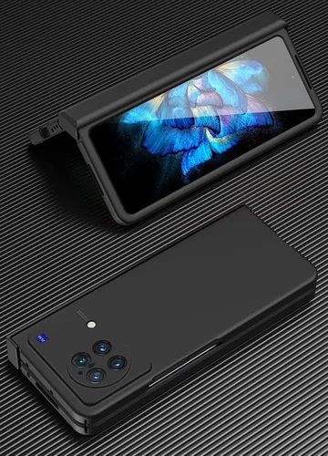 Vista 2 de QUIETIP Funda compatible con Vivo X Fold, delgada, a prueba de golpes, plegable, protector de policarbonato duro mate, transparente