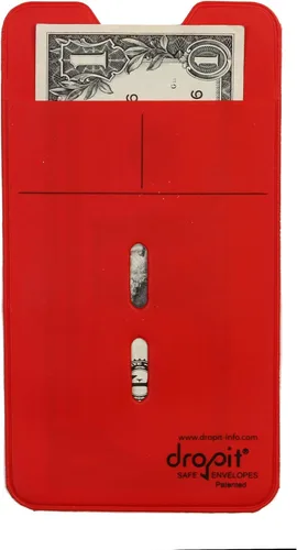 Vista 11 de UBICON 10 sobres azules reutilizables Dropit Safe para depositar monedas y dinero, tamaño 10, azul Secure Cash Handling Heavy-Duty Vinyl