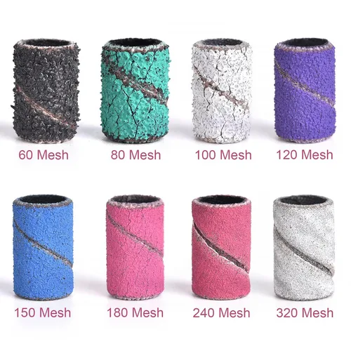 Vista 6 de KADS Efile - Bandas de lijado de uñas, 50 unidades, 8 colores, lijadoras de uñas, banda profesional de grano fino mediano con 3/32 pulgadas
