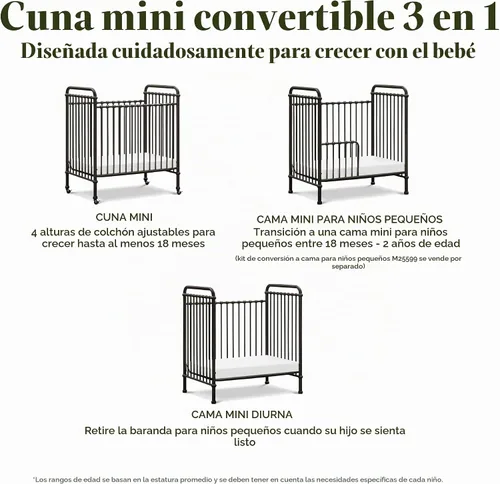 Vista 6 de NAMESAKE Abigail 3-in-1 Convertible Baby Crib Iron