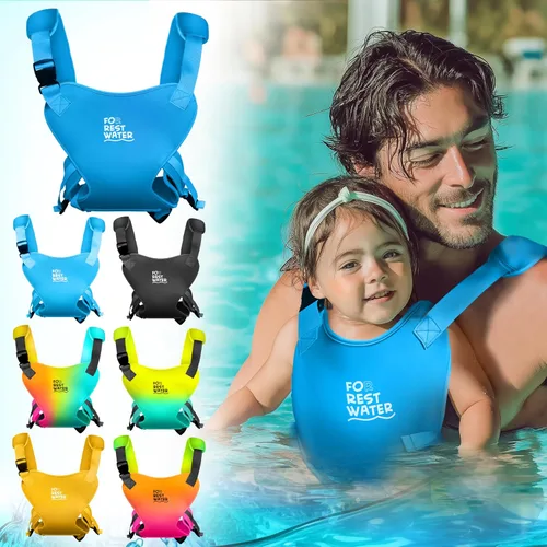 Vista 19 de Portabebés ergonómico de neopreno prémium para agua cálida y segura y diversión en la tierra (4-24 meses) - Arnés ajustable para bebés y niños