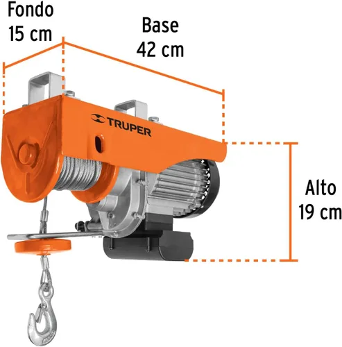 Vista 3 de TRUPER Polipasto eléctrico POLE-800 de 0,8 toneladas
