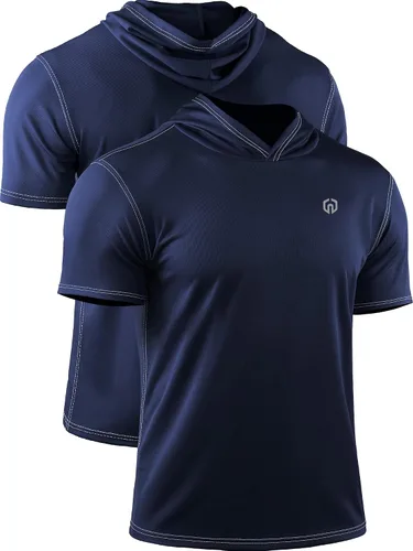 Vista 5 de NELEUS Dry Fit - Camiseta deportiva sin mangas para correr con capucha