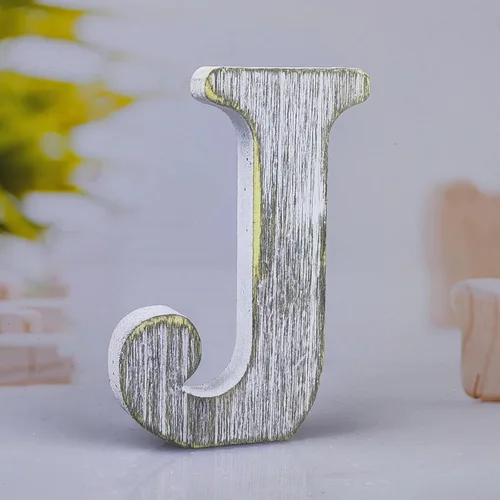 Vista 33 de Letras de madera rústica sin terminar de 6 pulgadas para decoración de pared, letras decorativas de pie en rodajas, decoración de tablero