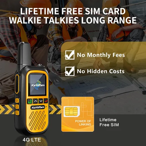 Vista 3 de Walkie Talkies de largo alcance global de alcance ilimitado 4G LTE PoC Radios bidireccionales (más de 5000 millas), resistentes e impermeables
