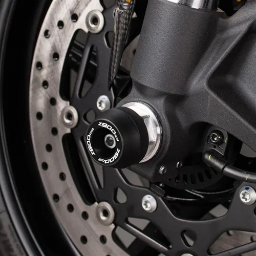 Vista 3 de Marcos protectores para Kawasaki Z900RS Z 900RS Z900 RS 2018-2022 motocicleta eje delantero trasero horquilla rueda deslizadores protección contra