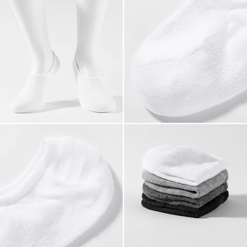 Vista 5 de IDEGG Calcetines invisibles para mujeres y hombres, de corte bajo al tobillo, cortos, antideslizantes, atléticos, para correr, novedosos