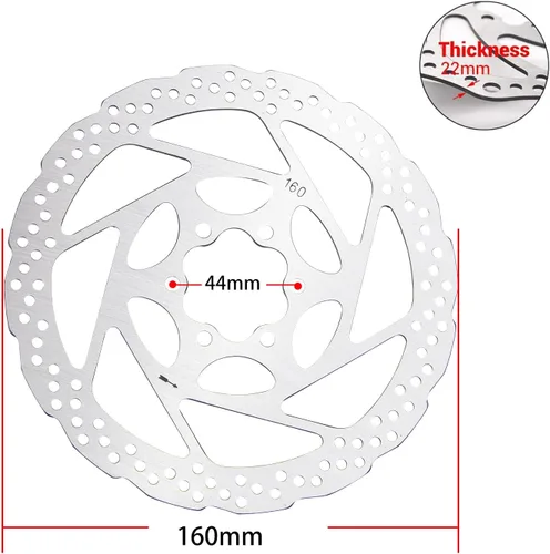 Vista 3 de ZUKKA Kit de freno de disco para bicicleta con 1 par de pinzas delanteras y traseras de montaña, rotores de 6.299 in, palancas de freno de bicicleta