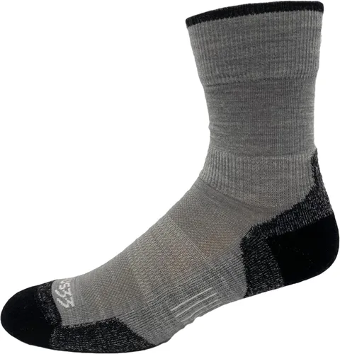 Vista 13 de USA Made - Micro Cushion Crew Socks - Hiking Socks - Merino Wool - Mountain Heritage S35 Micro + Cojín Patriot