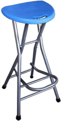 Vista 14 de Taburete de bar plegable de 28 pulgadas con respaldo, taburete plegable portátil Counter Height Foldable Stool,Tall Bar Stools for Outdoor Camping