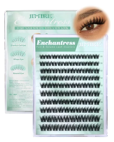 Vista 11 de Wispy Lash Racimos de Pestañas de Aspecto Natural Manga, Extensiones de Pestañas en Racimo de 0.39-0.630 in, Extensiones de pestañas en racimo en D