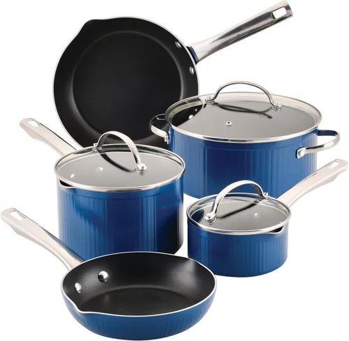 Vista 8 de Farberware Style - Juego de ollas y sartenes antiadherentes con utensilios de cocina, aptos para lavavajillas