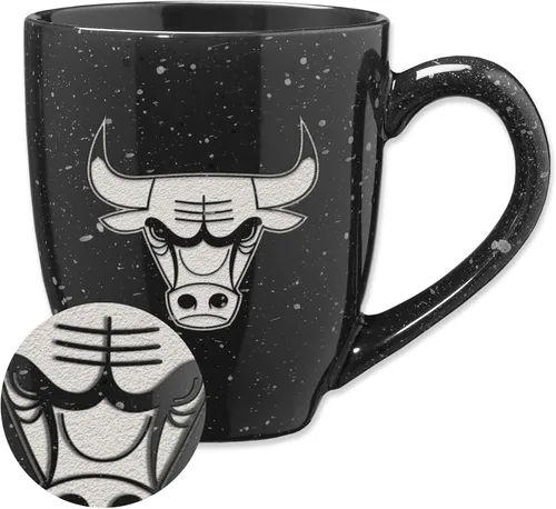 Vista 38 de Rico Industries NBA 16 oz Team Color Laser Engraved Speckled Ceramic Coffee Mug 3-Color del