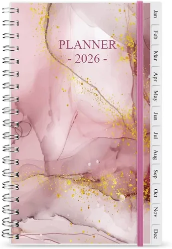 Vista 11 de Planificador/Calendario de Bolsillo 2026 - Cuaderno y Diario Organizador Semanal y Mensual A6 para Seguir Objetivos, Fácil de Organizar tu Vida Azul