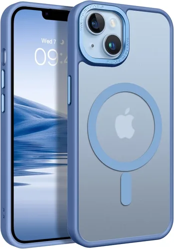 Vista 30 de BENTOBEN Funda magnética para iPhone 13 y iPhone 14 [compatible con Magsafe] Funda translúcida mate para iPhone 13/14, delgada, a prueba de golpes