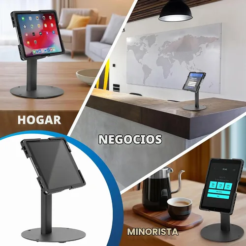 Vista 4 de Mount-It! Soporte universal para tableta con inclinación, soporte de quiosco antirrobo para iPad POS de venta al por menor, compatible con tabletas