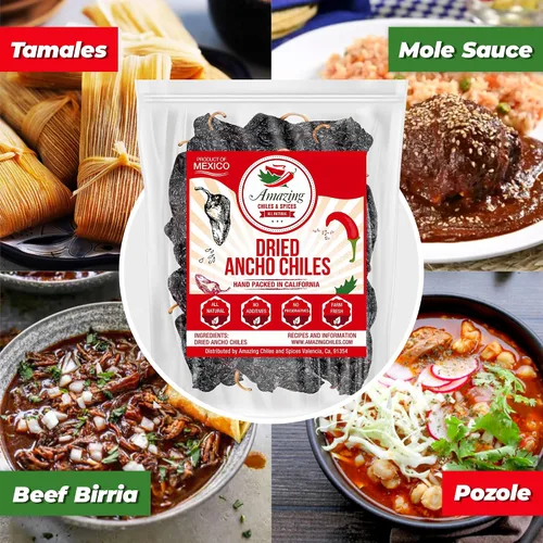 Vista 7 de Paquete variado de chiles secos 3x4oz Ancho Arbol Guajillo Chile Mexicano