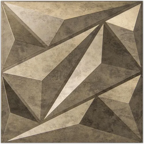 Vista 8 de Art3dwallpanels Paneles de pared 3D Diamante, PVC cobre antiguo 3D Raised Diamond Wall Tiles, Waterproof Fireproof, 12 Sheets Large Size Pack