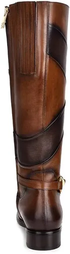 Vista 5 de FRANCO CUADRA Botas de equitación para mujer en piel auténtica, color marrón, 83TTSTS
