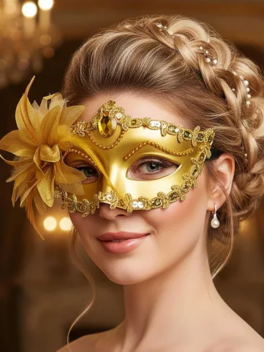 Vista 12 de Yokawe Máscara de mascarada negra para mujer, máscara veneciana de flores, de encaje, disfraz de Mardi Gras