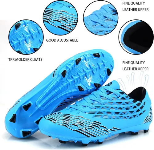 Vista 4 de Juzecx Mens Soccer Cleats FGAG Football Shoes Training Firm Ground Soccer Shoes