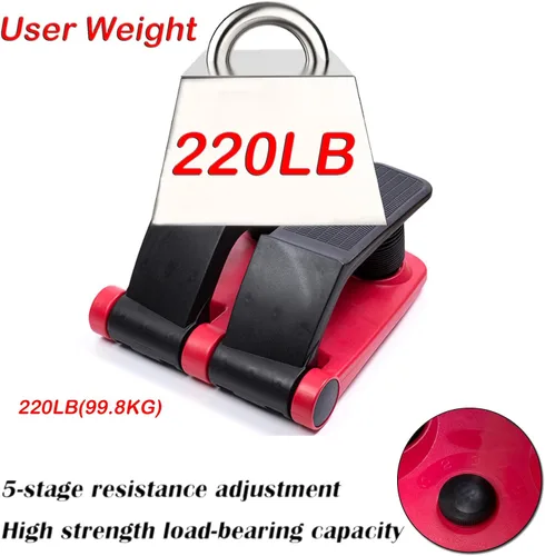 Vista 4 de INTBUYING Mini stepper giratorio para entrenamiento de ejercicio en casa con bandas de resistencia, máquina de pasos silenciosa portátil con monitor