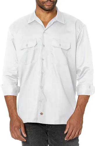 Vista 24 de Dickies Camisa de trabajo de manga larga para hombre Air Force Blue V1