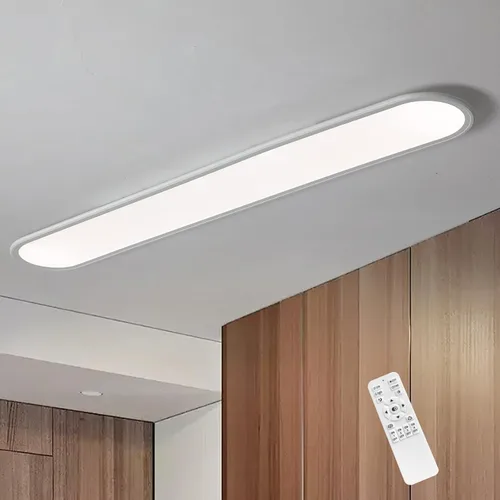 Vista 17 de Ganeed Lámpara de techo LED de 27.6 pulgadas, lámparas de techo lineales de alto brillo, blanco frío de 6000 K, luminaria moderna ultra fina