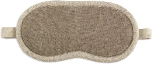 Vista 3 de Jet&Bo 100% puro cachemira Poncho y máscara de ojos Set de viaje Beige en caja de regalo