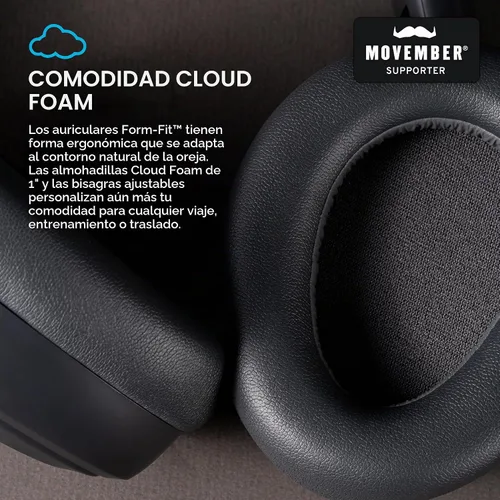 Vista 4 de JLab JBuds Lux ANC, auriculares para colocar sobre la oreja, cancelación activa de ruido, Bluetooth, grafito (paquete de 2)