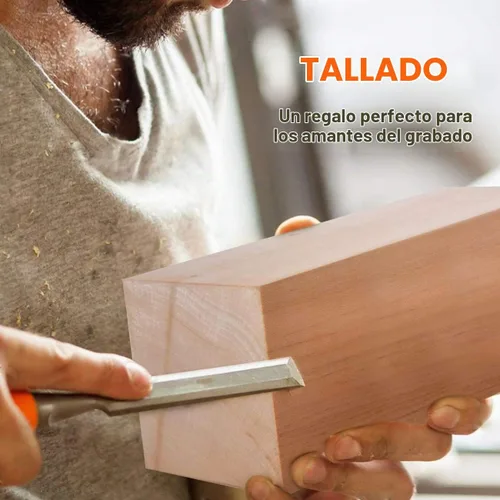 Vista 2 de Thiecoc 6 bloques de tallado de tilo - 6 x 2 x 2 pulgadas de tilo para manualidades de madera, tallado