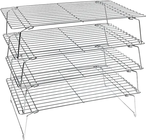 Vista 13 de KITCHENATICS Bandeja de Enfriamiento Pequeña de Cuarto de Hoja para Cocinar y Hornear, Parrilla de Acero Inoxidable Segura para Horno, Parrilla